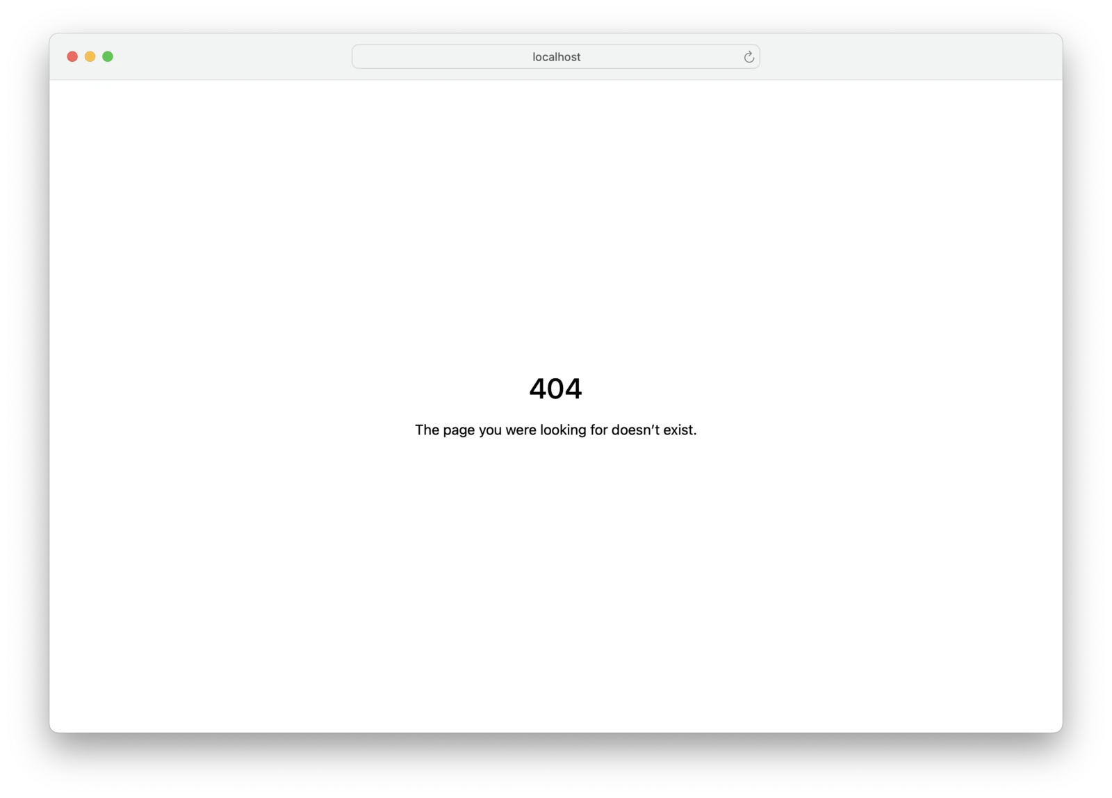 Error 404 screen in light mode