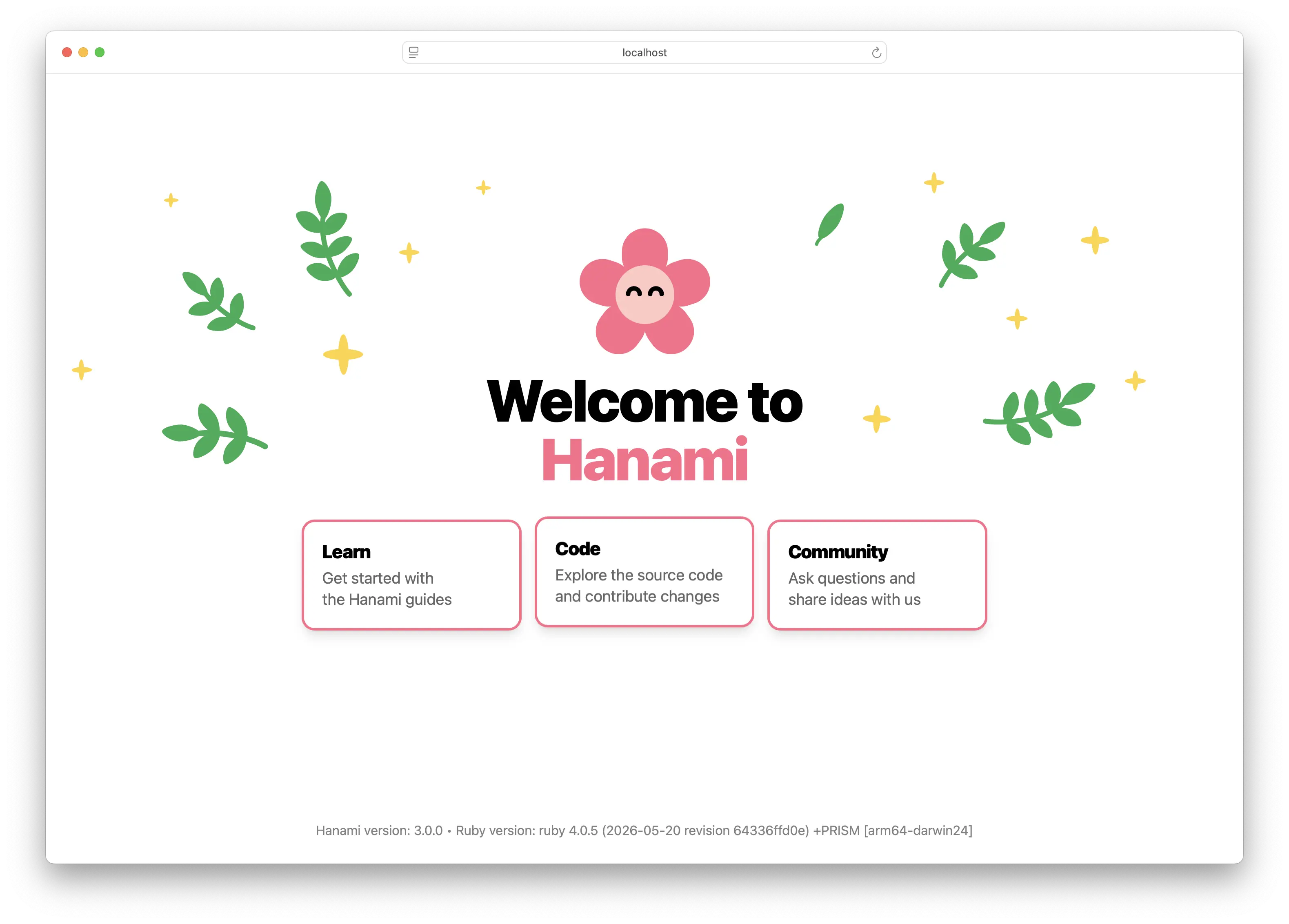 Welcome screen in light mode