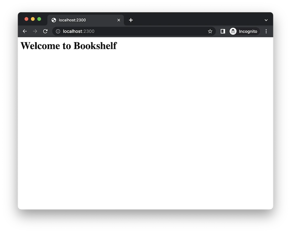 Welcome to Bookshelf