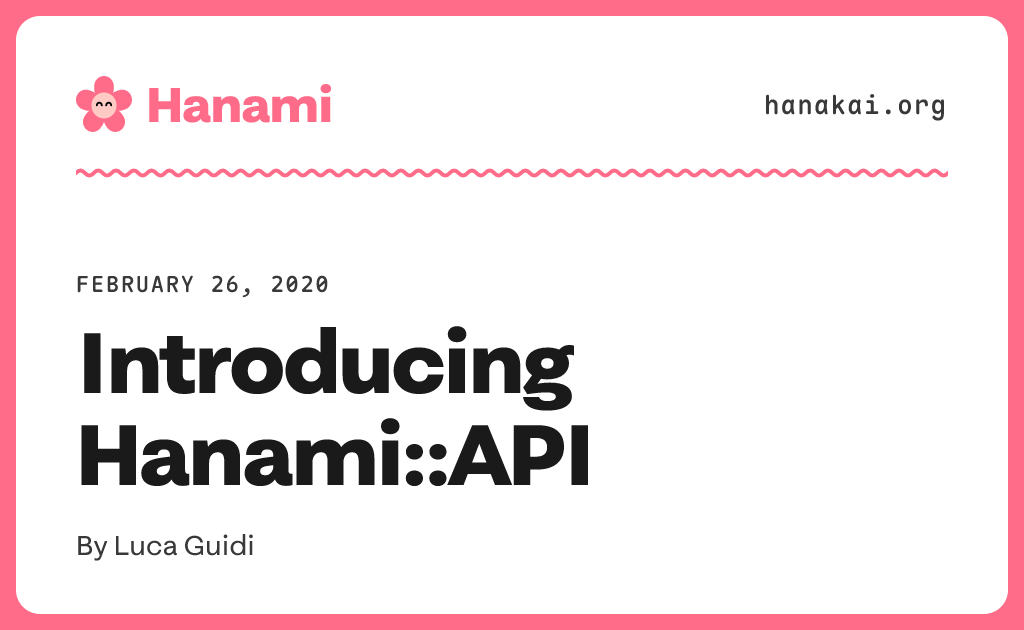 Introducing Hanami::API · Hanakai
