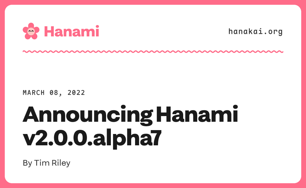 Dylan Hanami Announcing Hanami v2.0.0.alpha7 · Hanakai