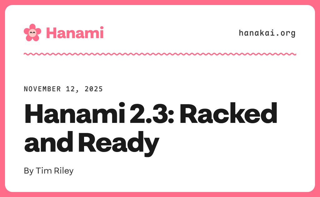 Hanami 2.3: Racked and Ready